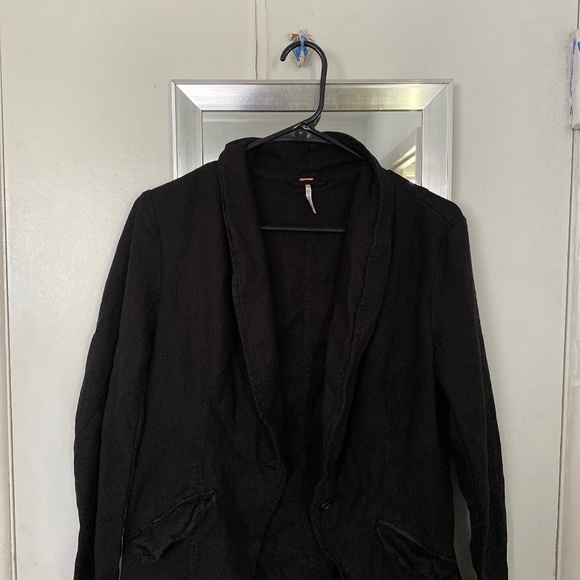 FREE PEOPLE  BLACK BLAZER - Picture 1 of 3